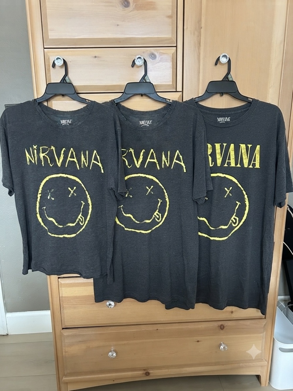 Nirvana Live '93 Smiley Tour T-Shirt Bundle - Sizes M, L, XL - New With Tags